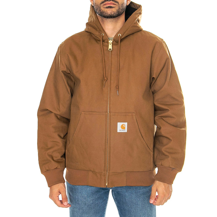 ACTIVE JACKET HAMILTON BROWN - Giacca con Cappuccio Uomo Marrone I023083 HZ01 CARHARTT WIP 
