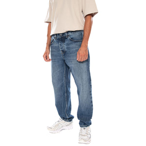 NEWEL PANT BLUE MARBLE USED WASH - Pantaloni Denim Jeans Uomo Blu I029208 017X CARHARTT WIP 