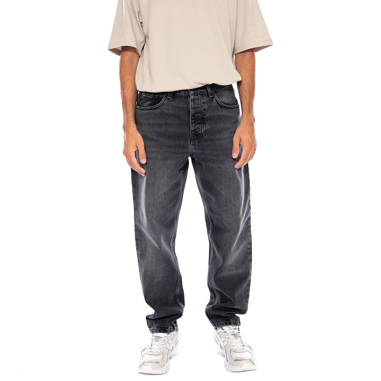 NEWEL PANT BLACK MARBLE USED WASH - Pantaloni Denim Jeans Uomo Neri I029208 897X CARHARTT WIP 