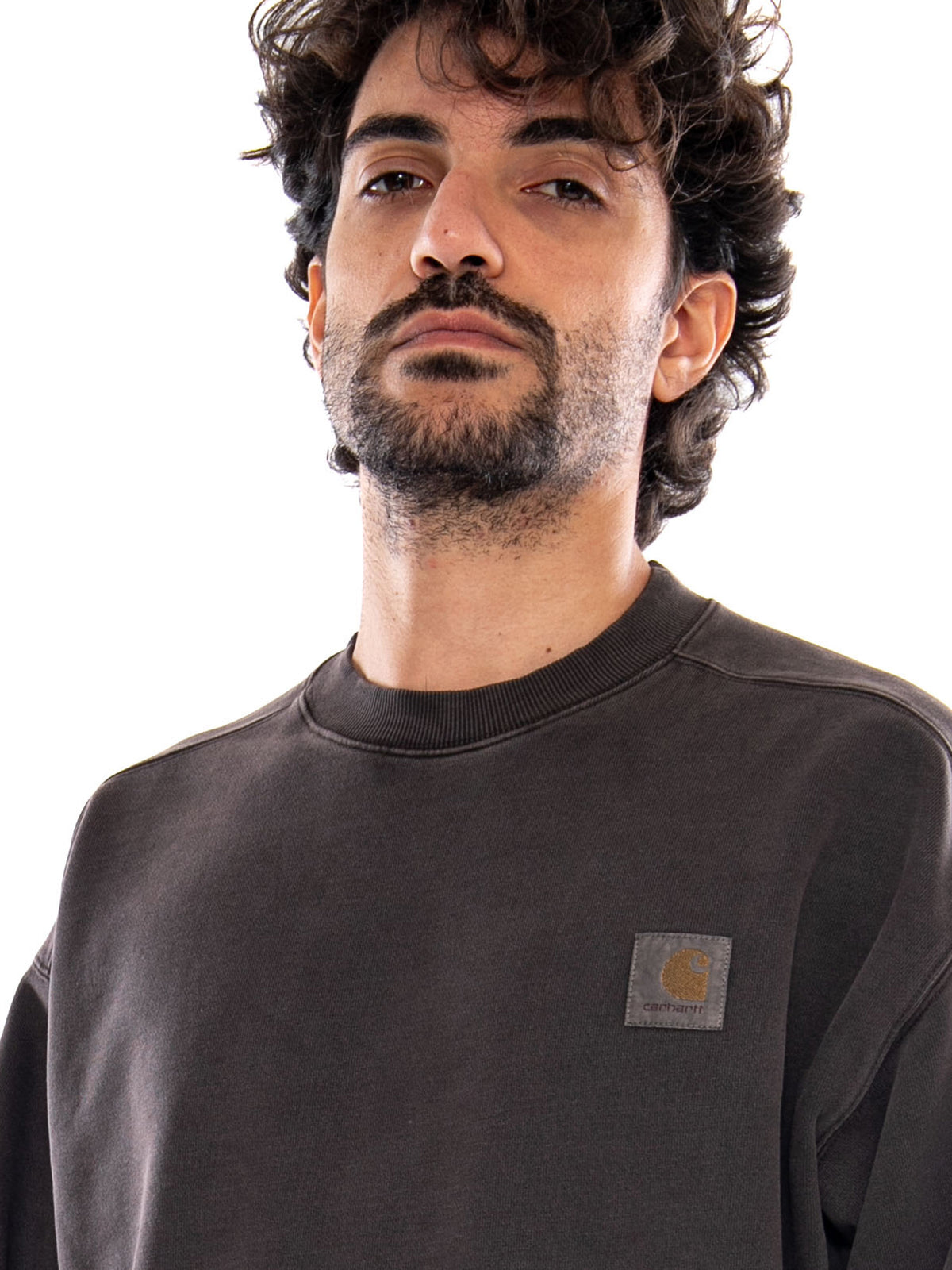Vista Sweat Tobacco Garment Dyed - Felpa Girocollo Uomo Marrone I029522 47GD CARHARTT WIP 