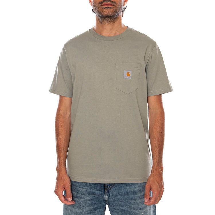S/S POCKET T-SHIRT SHADY GREEN - Maglietta Girocollo Uomo Verde I030434 3RFXX CARHARTT WIP 