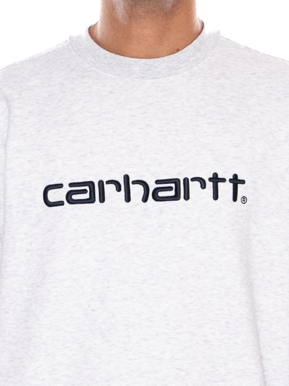 CARHARTT WIP CARHARTT SWEAT ASH HEATHER / GRAPHITE - Felpa Girocollo Uomo Grigia I030546 3Z5XX CARHARTT WIP 