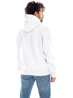 Hooded Carhartt Sweat Ash Heather / Graphite - Felpa con Cappuccio Uomo Grigia I030547 3Z5XX CARHARTT WIP 