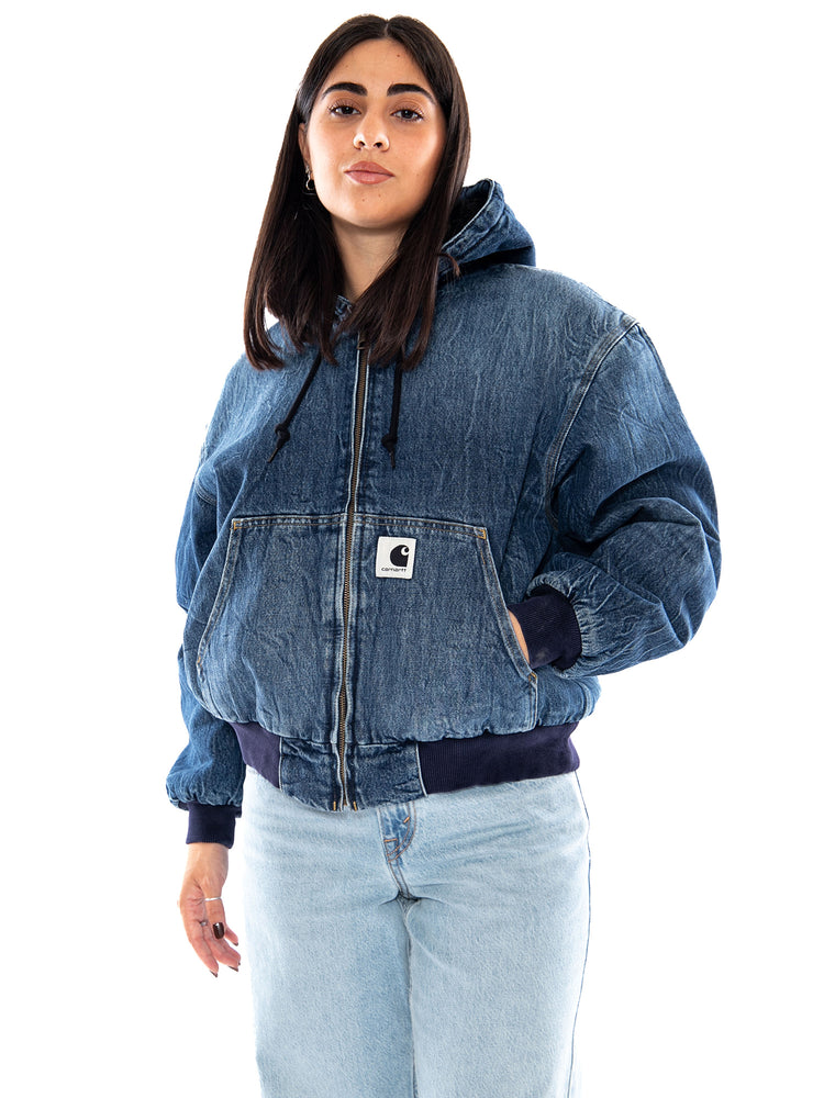 Carhartt WIP W' OG Active Jacket Blue Marble - Giacca Donna Blu<BR/><BR/> I032240 017X CARHARTT WIP 