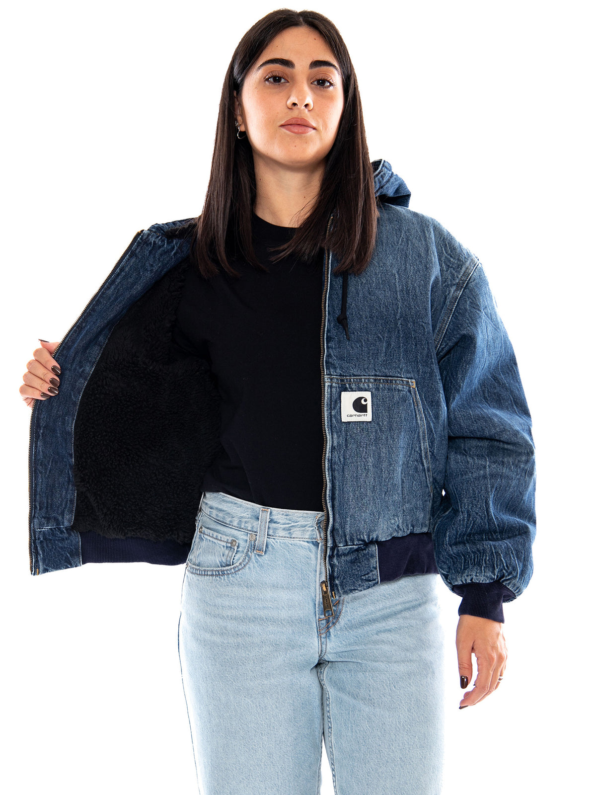 Carhartt WIP W' OG Active Jacket Blue Marble - Giacca Donna Blu<BR/><BR/> I032240 017X CARHARTT WIP 