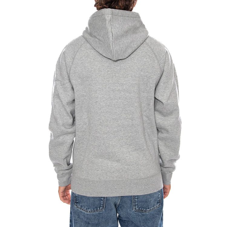 HOODED CHASE SWEAT GREY HEATHER / GOLD - Felpa con Cappuccio Uomo Grigia I033661 00MXX CARHARTT WIP 