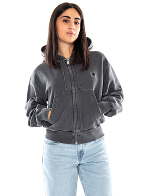Carhartt WIP W' Hooded Nelson Jacket Black - Felpa Donna Nera con Cappuccio<BR/> I033830 89GD CARHARTT WIP 