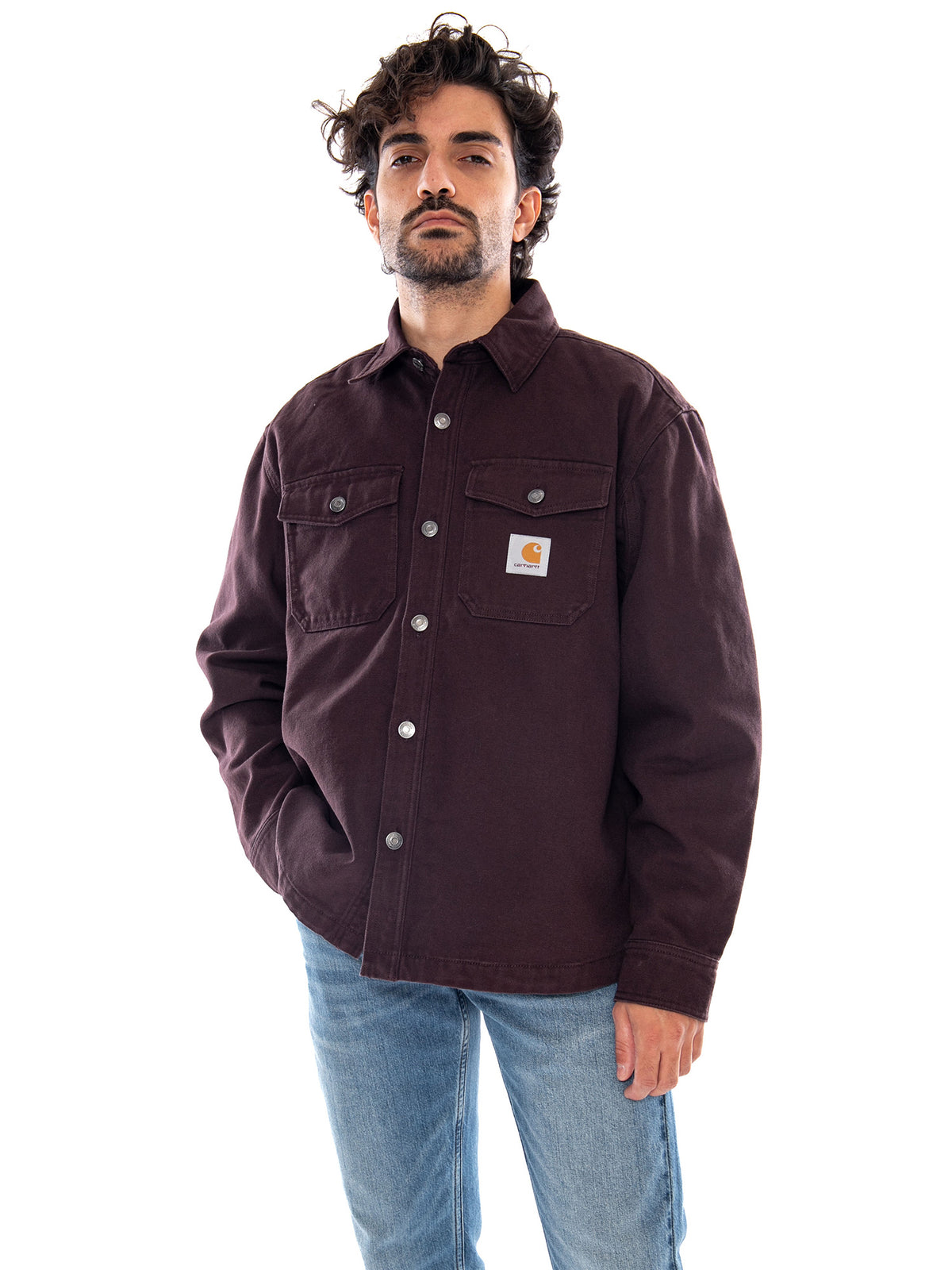 SELBY SHIRT JAC PALISANDER - Giacca Uomo Marrone I035305 33HXX CARHARTT WIP 