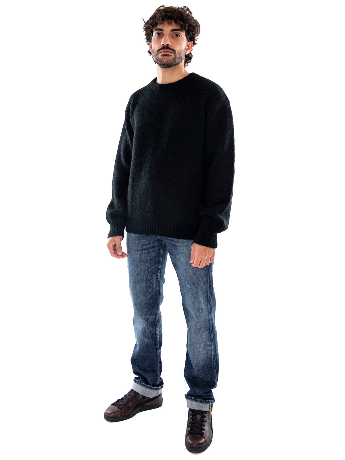 Carhartt WIP Merton Sweater Black - Maglia Uomo Nera I035390 89XX CARHARTT WIP 