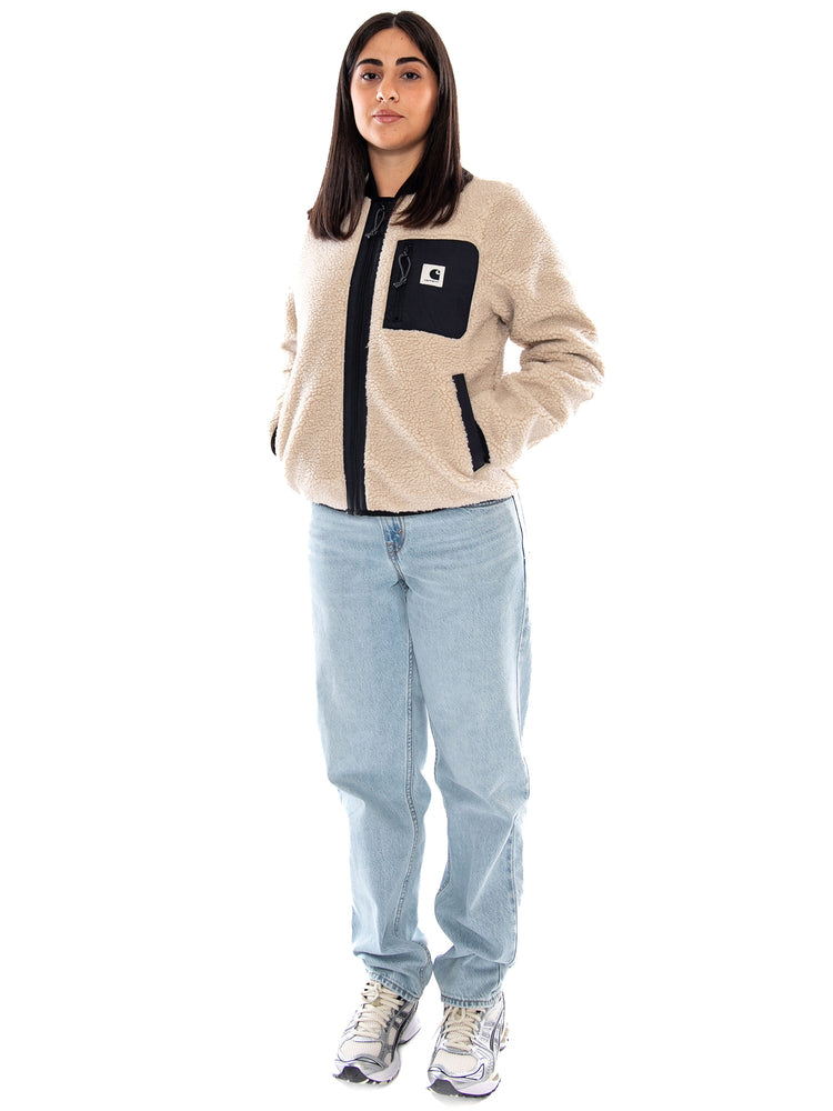 Carhartt WIP W' Janet Liner Fleur De Sel / Black - Giacca Donna Beige e Nera I035697 2NQXX CARHARTT WIP 