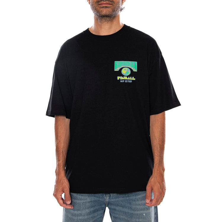 S/S PINBALL T-SHIRT BLACK - Maglietta Girocollo Uomo Nera I036891 89XX CARHARTT WIP 