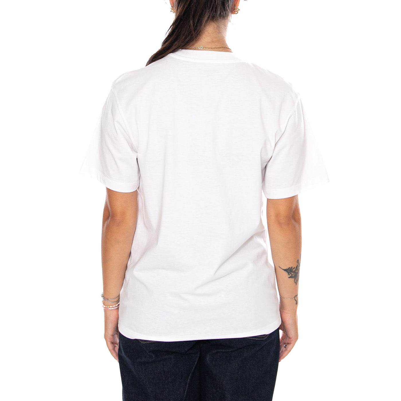 W' S/S BUMPER STICKER T-SHIRT WHITE - Maglietta Girocollo Donna Bianca I036908 02XX CARHARTT WIP 