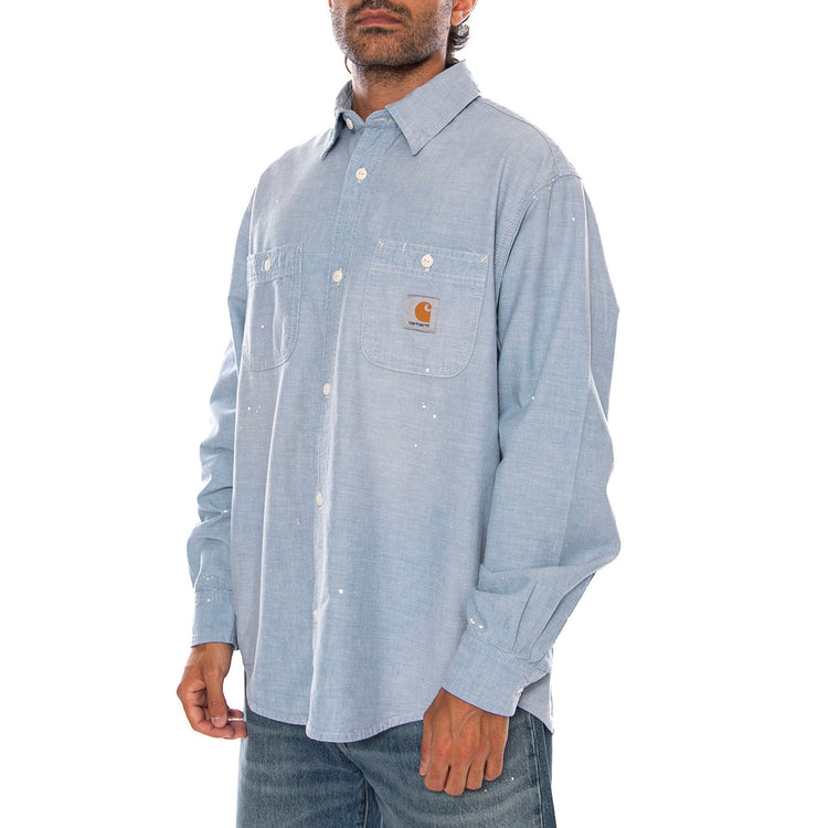 L/S PAINTER SHIRT BLUE - Camicia Uomo Azzurra I036919 010L CARHARTT WIP 