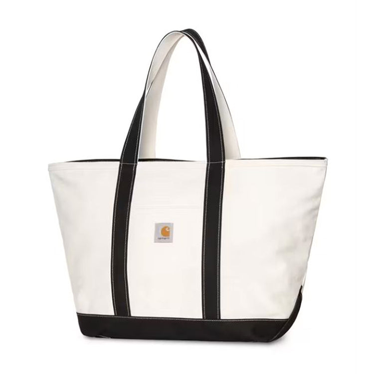 CANVAS BEACH TOTE NATURAL / BLACK - Borsa Tote Shopping Bianca I036926 1K6XX CARHARTT WIP 