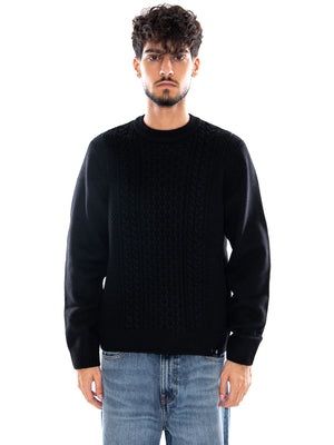 CASTER KNIT SWEATER BLACK - Maglione Uomo Nero I037034 89XX CARHARTT WIP 