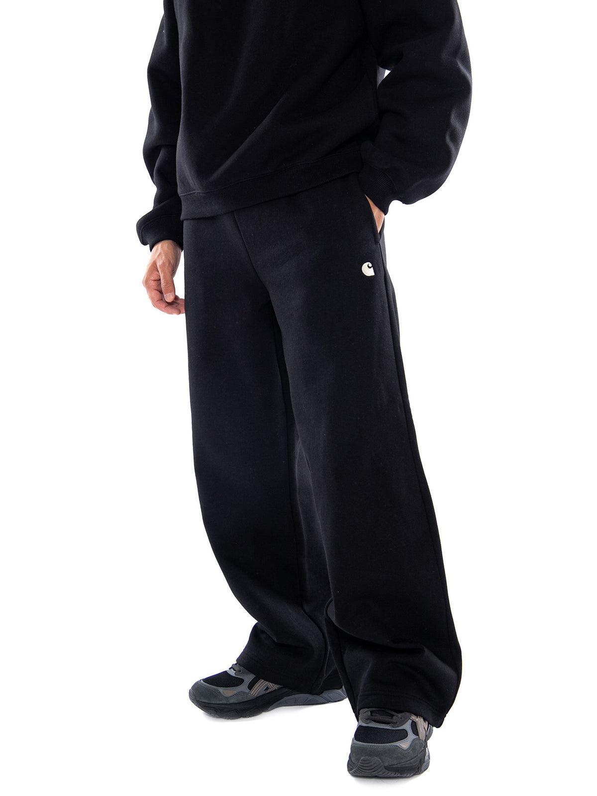 Mack Sweat Pant Black / White - Pantaloni Uomo Neri I037103 K02XX CARHARTT WIP 