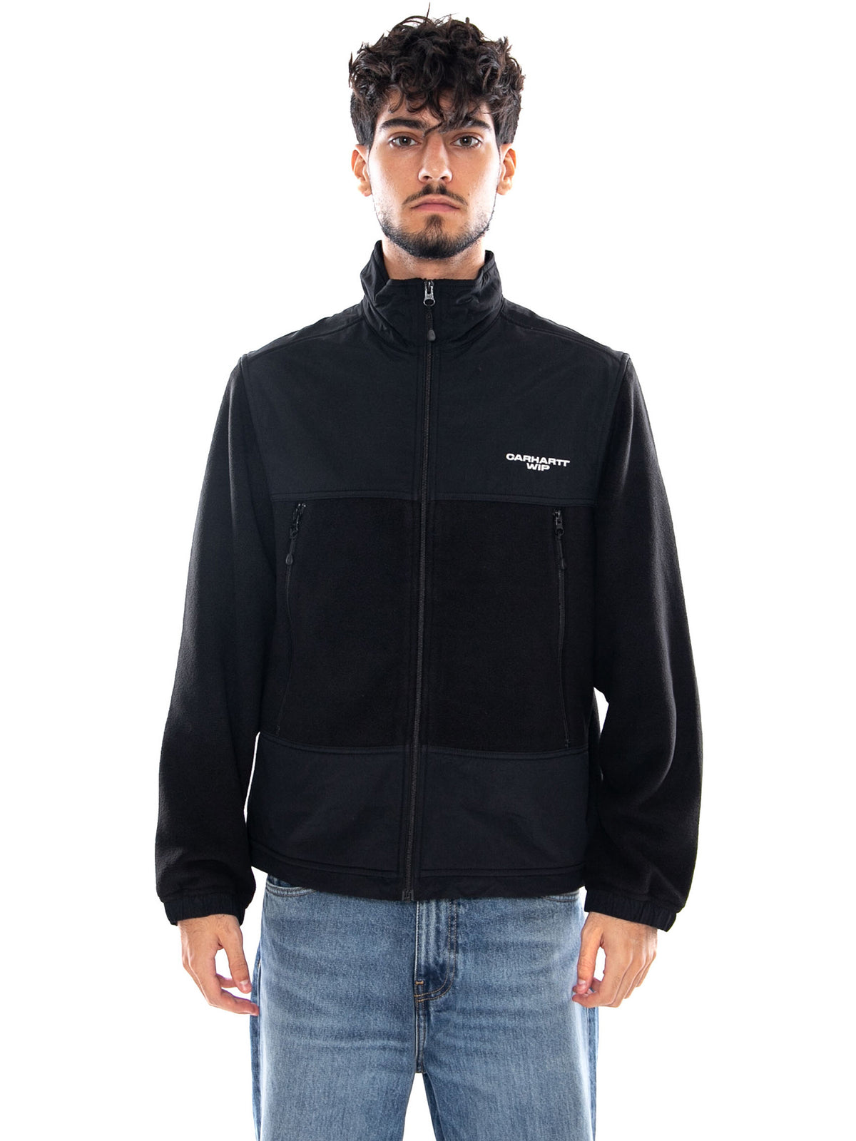 EDMORE JACKET BLACK / WHITE - Giacca Uomo Nera I037138 0D2XX CARHARTT WIP 