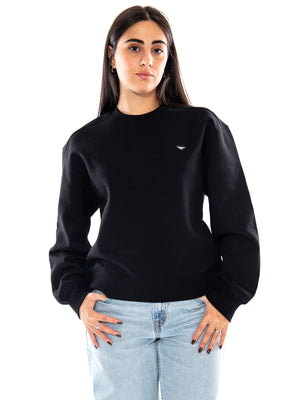 W' Small Heart Patch Sweat Black / Black - Felpa Donna Nera Carhartt WIP I037150 00EXX CARHARTT WIP 