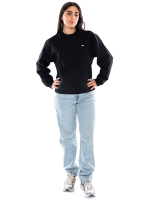 W' Small Heart Patch Sweat Black / Black - Felpa Donna Nera Carhartt WIP I037150 00EXX CARHARTT WIP 