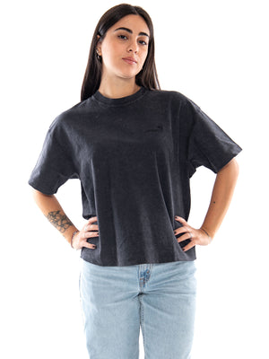 Carhartt WIP W' S/S Lambert T-Shirt Black Moon Wash - T-Shirt Donna Nera I037169 89FQ CARHARTT WIP 