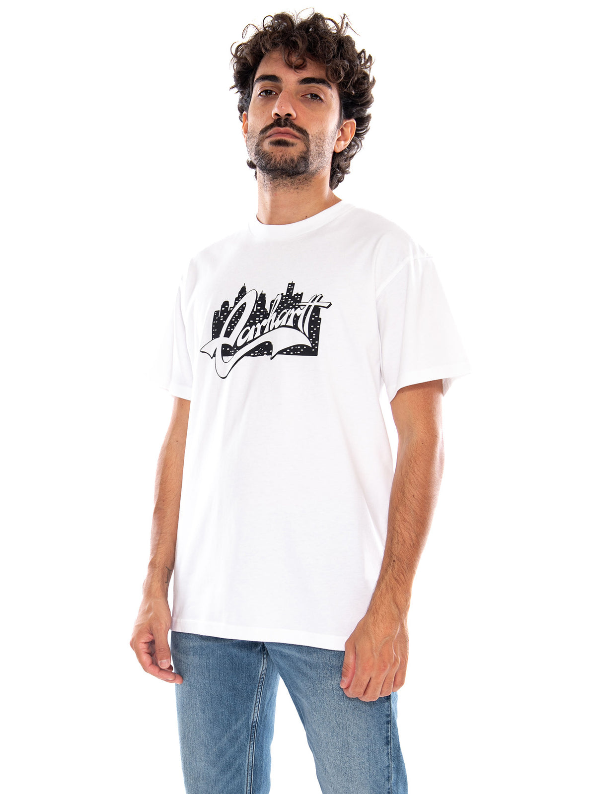 S/S Boogie Night T-Shirt White - Maglietta Girocollo Uomo Bianca<BR/><BR/> I037253 02XX CARHARTT WIP 