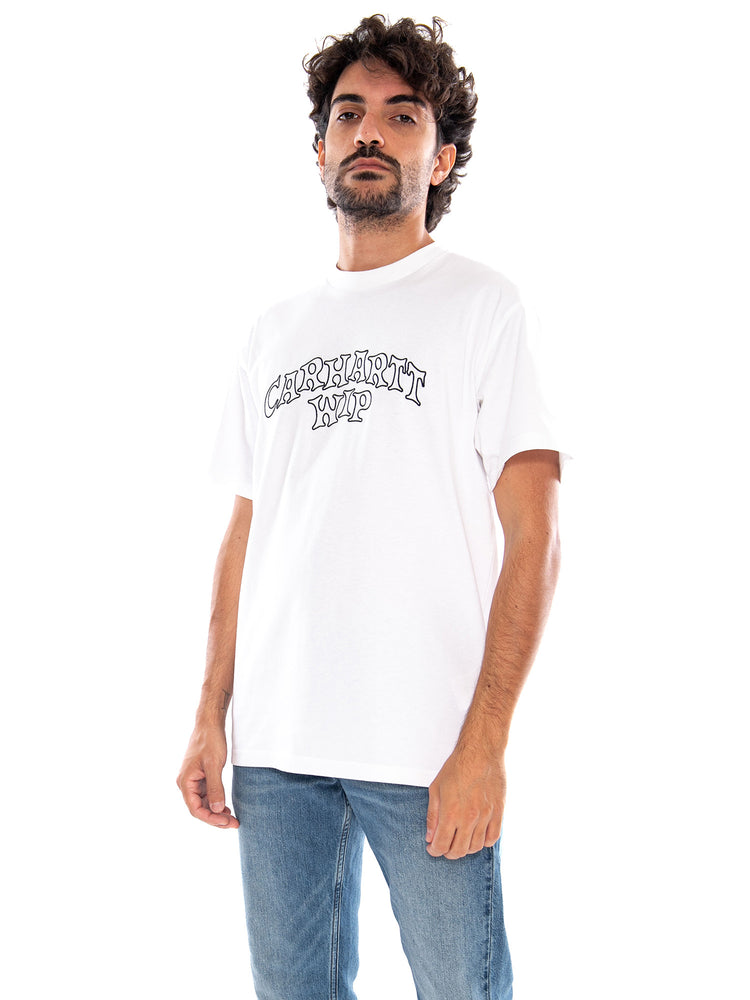 S/S Limn Script T-Shirt White - Maglietta Girocollo Uomo Bianca I037263 02XX CARHARTT WIP 