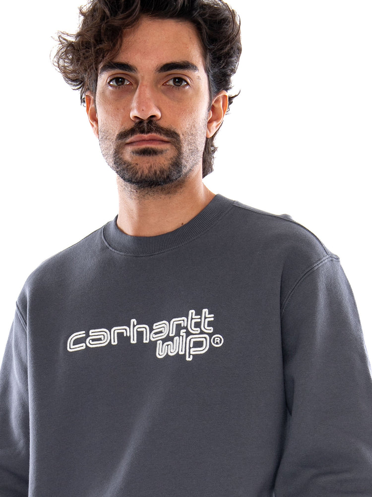 Wireless Sweat Styx / Wax - Felpa Girocollo Uomo Grigia I037279 3WIXX CARHARTT WIP 