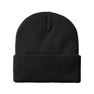 ARCH SCRIPT BEANIE BLACK / WIP H BROWN - Cappellino a Cuffia Nero I037304 3ZGXX CARHARTT WIP 