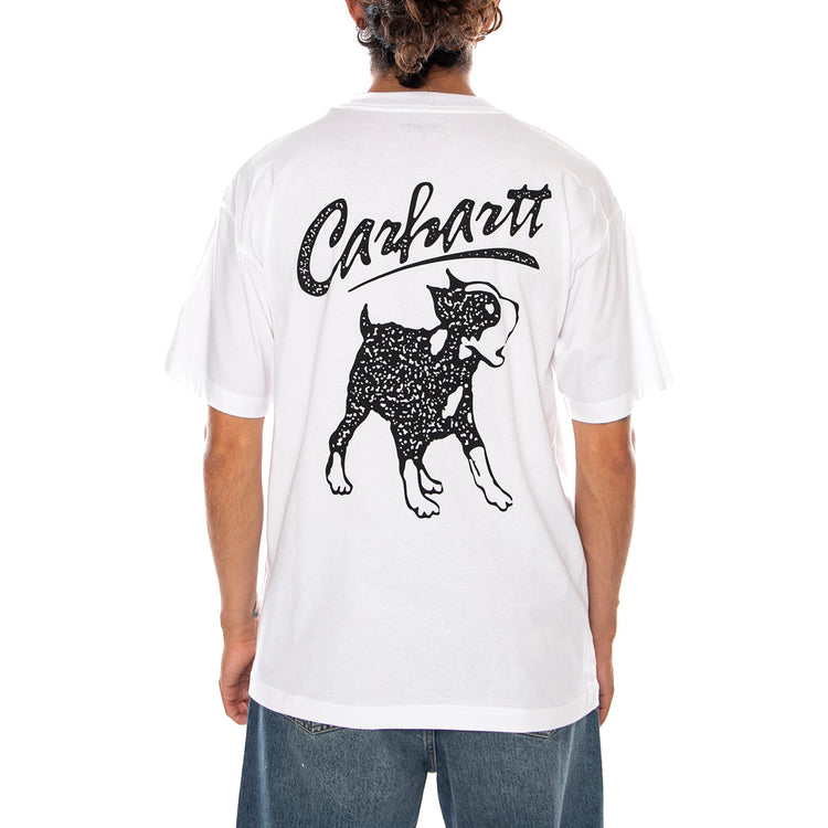 S/S PUP T-SHIRT - Maglietta Girocollo Uomo Bianca I037537 02XX CARHARTT WIP 