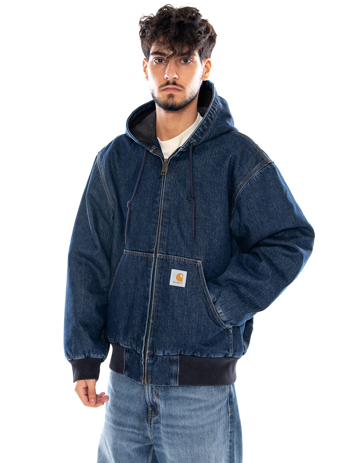OG ACTIVE JACKET BLUE STONE WASHED - Giacca Uomo Blu I037581 0106 CARHARTT WIP 