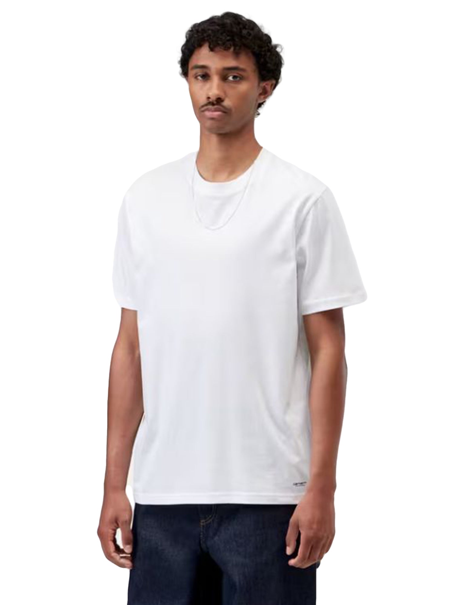 CARHARTT WIP STANDARD CREW NECK 2 PACK T-SHIRT WHITE / WHITE - Set da Due Magliette Girocollo Uomo Bianche I037601 931XX CARHARTT WIP 