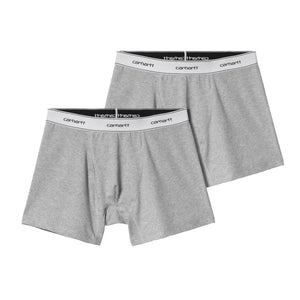 COTTON TRUNKS GREY HEATHER - Set da Due Paia di Boxer Uomo Grigi I037602 14FXX CARHARTT WIP 