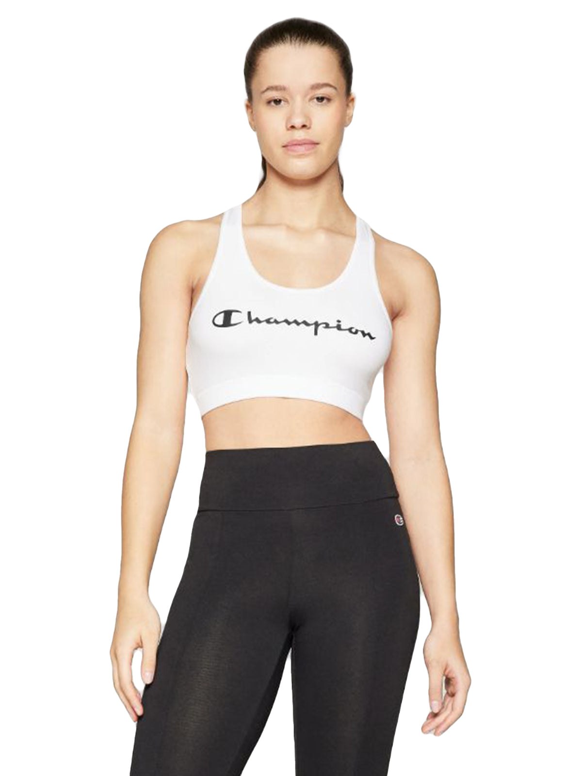 2-PACK BRA WHITE - Set da 2 Pezzi Top Attillato Donna Bianco 114596 WW001 CHAMPION 