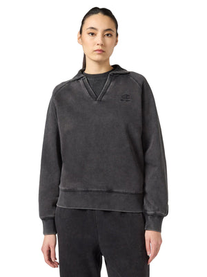 POLO NECK SWEATSHIRT BLACK - Polo Felpa Donna Nera 118366 KK001 CHAMPION 