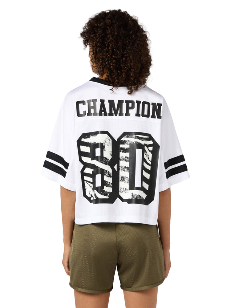 V-NECK T-SHIRT WHITE - Maglietta Collo a V Donna Bianca 118461 WW001 CHAMPION 