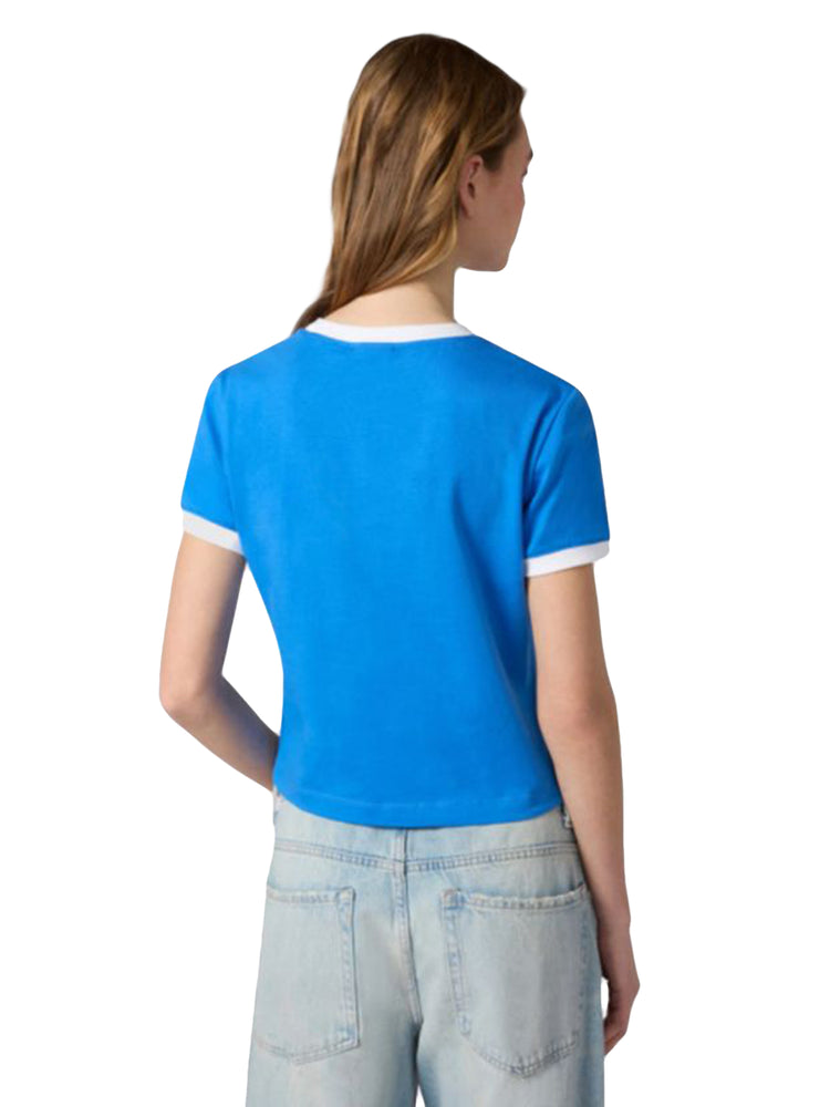 CREWNECK T-SHIRT PALE BLUE - Maglietta Girocollo Donna Blu 118688 BS016 CHAMPION 