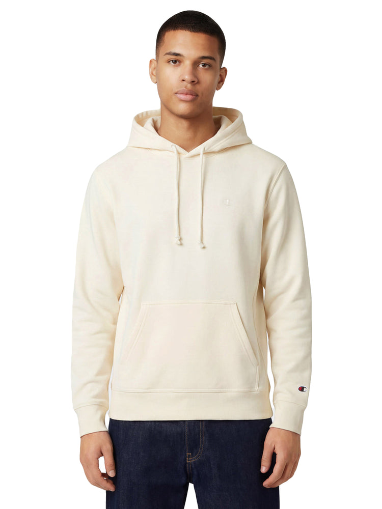 HOODED SWEATSHIRT EGLPNT - Felpa con Cappuccio Uomo Beige 220783 YS084 CHAMPION 