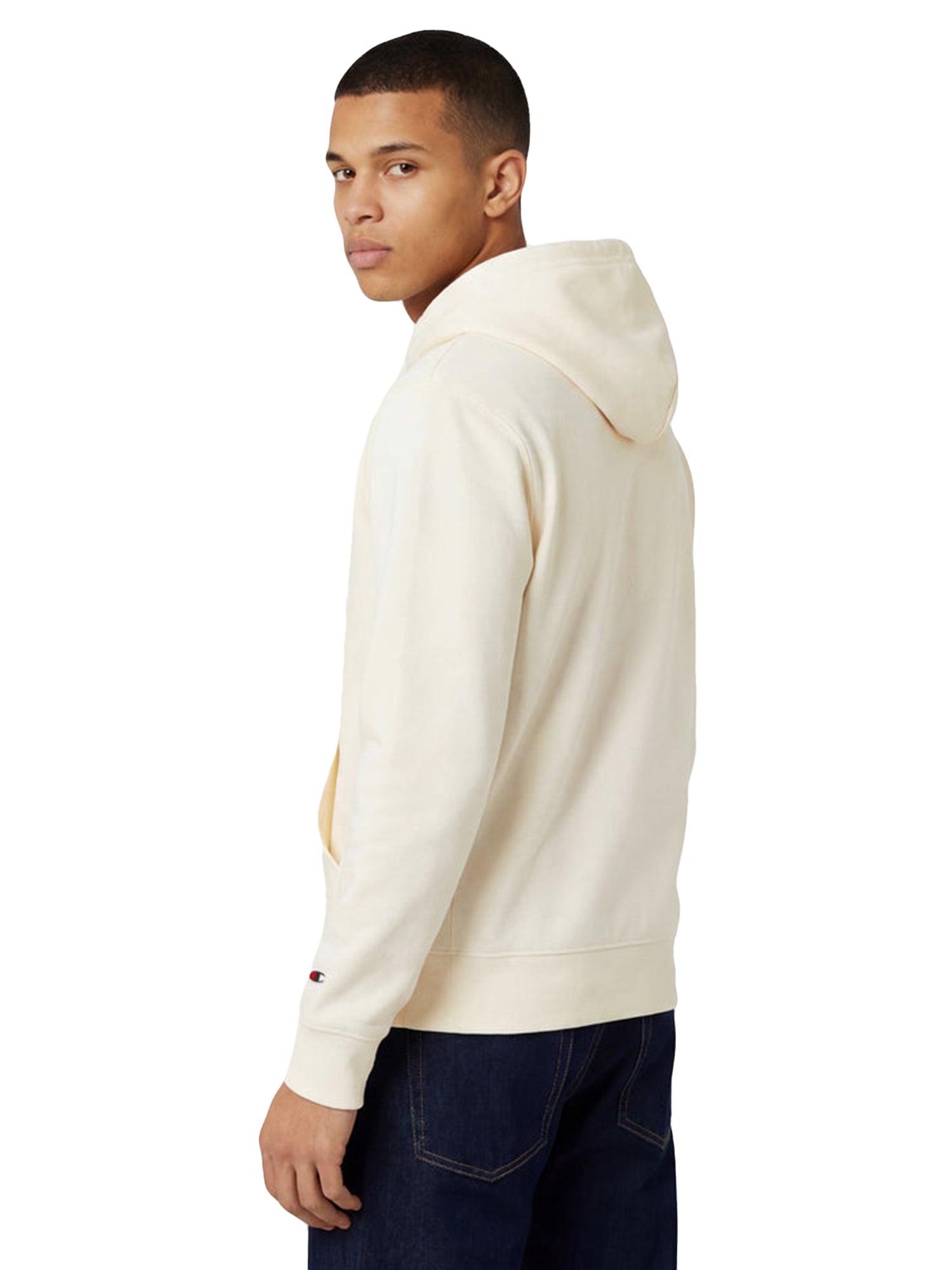 HOODED SWEATSHIRT EGLPNT - Felpa con Cappuccio Uomo Beige 220783 YS084 CHAMPION 