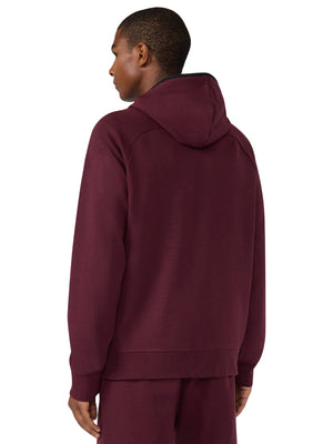 HOODED FULL ZIP SWEATSHIRT NEW MAROON - Felpa con Cappuccio e Zip Uomo Bordeaux 221350 RS522 CHAMPION 
