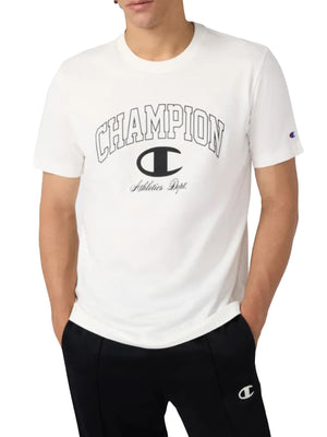 CREWNECK T-SHIRT WHITE - Maglietta Girocollo Uomo Bianca 221604 WW048 CHAMPION 