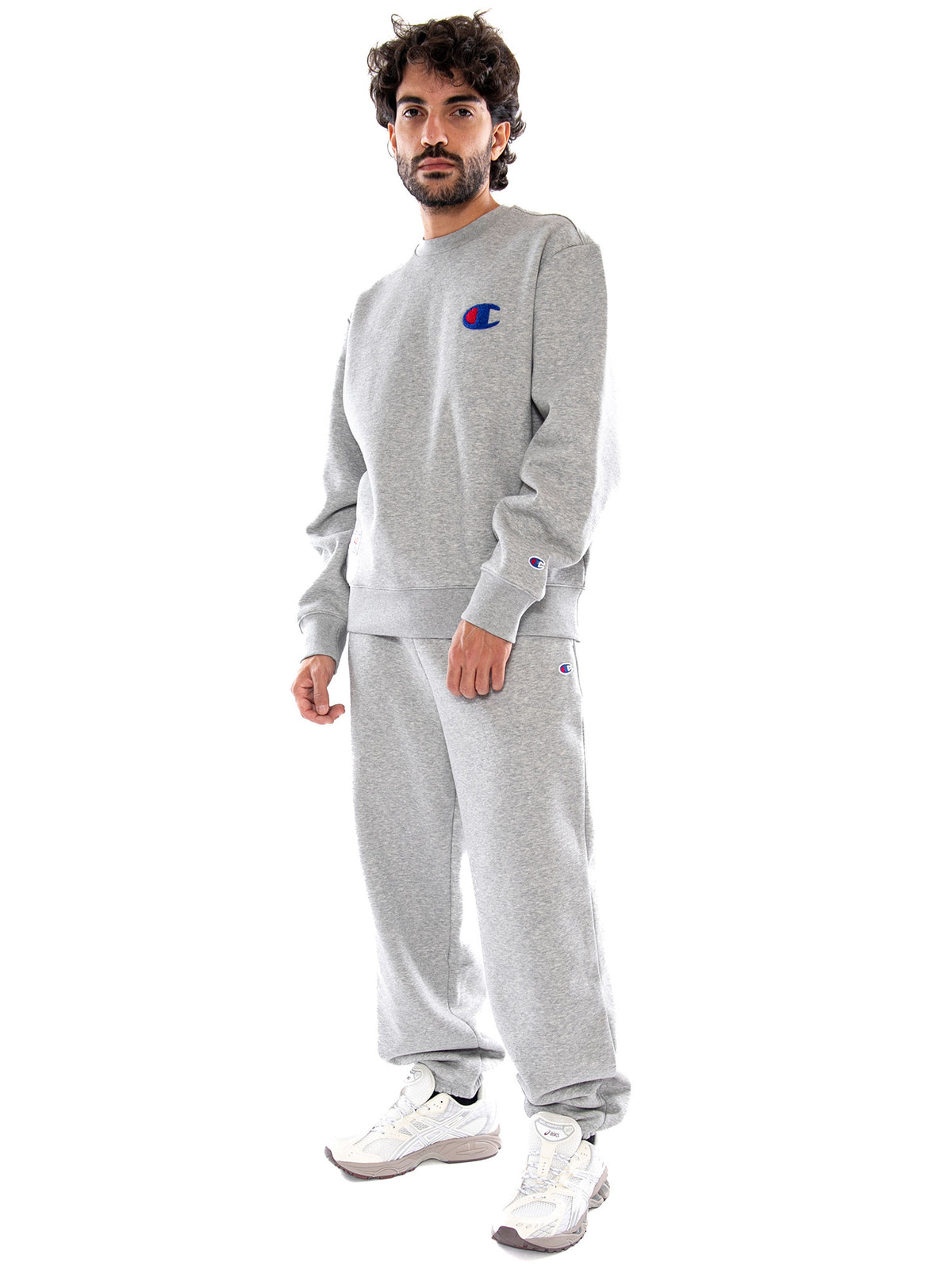 Champion Elastic Cuff Pants OXGM Grey - Pantaloni Sportivi Uomo Grigio Mélange 223496 EM006 CHAMPION 