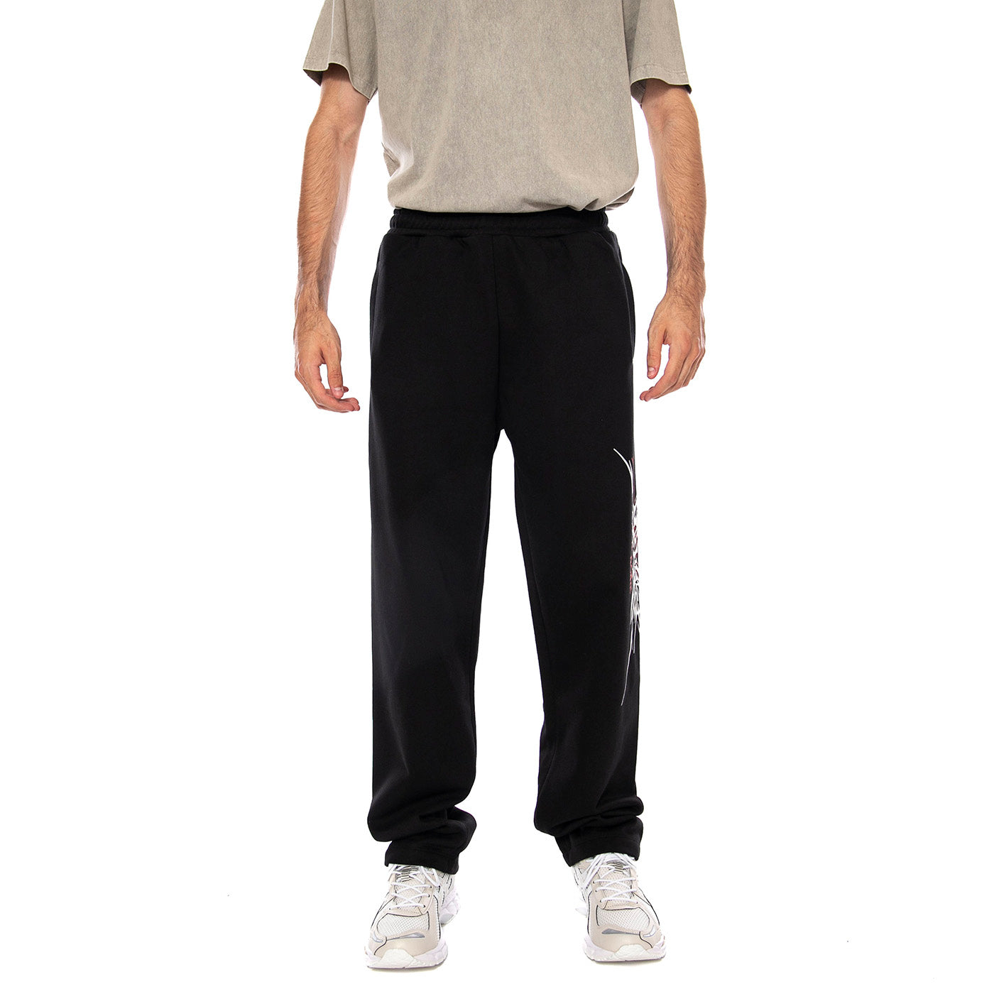 SHARD DOLLY NOIRE BAGGY SWEATPANTS BLACK - Pantaloni Uomo Neri PA1245 P2 DOLLY NOIRE 
