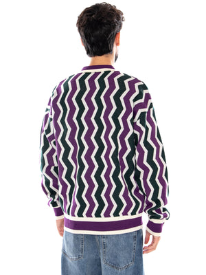 CHEVRON POLO SWEATER BLACK - Maglione Polo Multicolor SV1248 KK DOLLY NOIRE 
