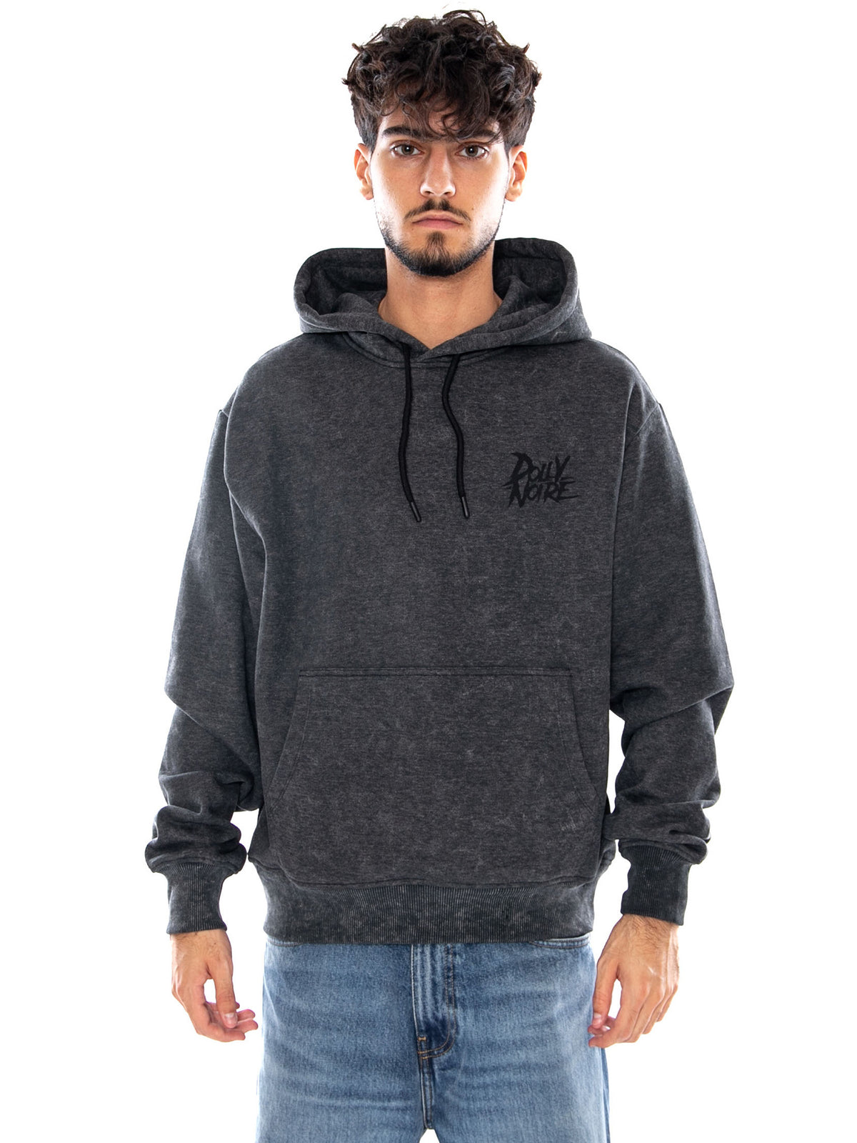 HEAVEN FALLS HOODIE ACID BLACK - Felpa con Cappuccio Uomo Nera SW1300 GQ DOLLY NOIRE 