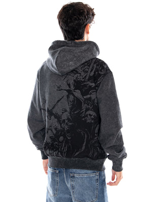 HEAVEN FALLS HOODIE ACID BLACK - Felpa con Cappuccio Uomo Nera SW1300 GQ DOLLY NOIRE 