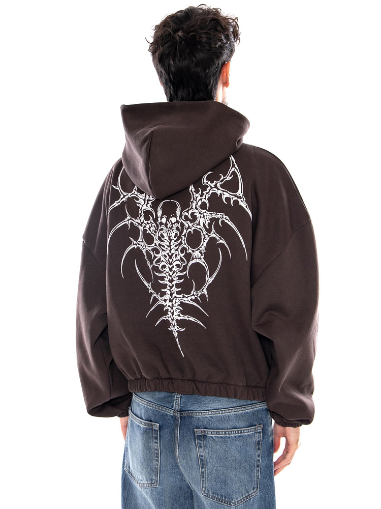 THE GUARDIAN BOXY HOODIE IRON GATE COFFEE BEAN - Felpa con Cappuccio Uomo Marrone SW1311 S4-04 DOLLY NOIRE 