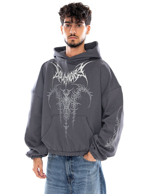 THE GUARDIAN BOXY HOODIE IRON GATE - Felpa con Cappuccio Uomo Grigia SW1311 S4 DOLLY NOIRE 