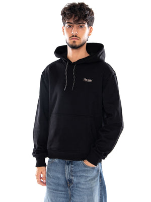 ASSO DI DENARI HOODIE BLACK - Felpa con Cappuccio Uomo Nera SW916 GQ DOLLY NOIRE 