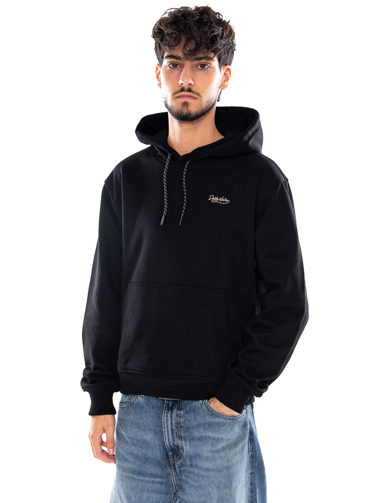 ASSO DI DENARI HOODIE BLACK - Felpa con Cappuccio Uomo Nera SW916 GQ DOLLY NOIRE 