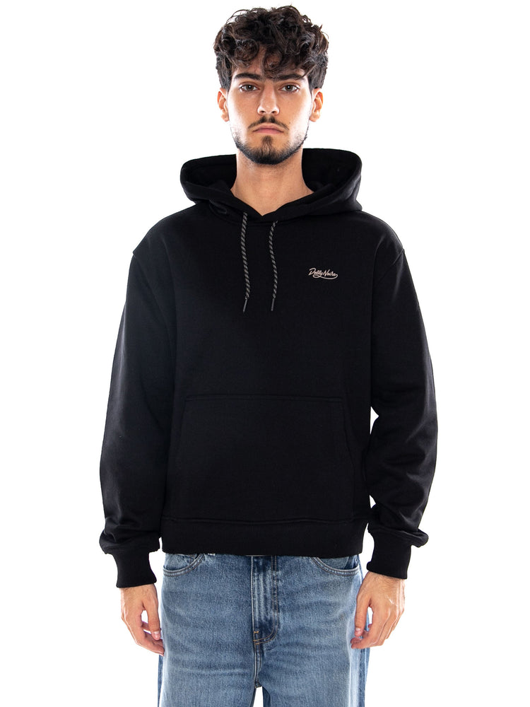 ASSO DI DENARI HOODIE BLACK - Felpa con Cappuccio Uomo Nera SW916 GQ DOLLY NOIRE 